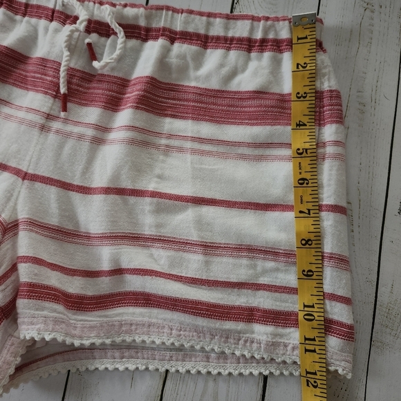 POLO Ralph Lauren Striped Red and White Women's Cotton Shorts Size Petite Small - Picture 14 of 14